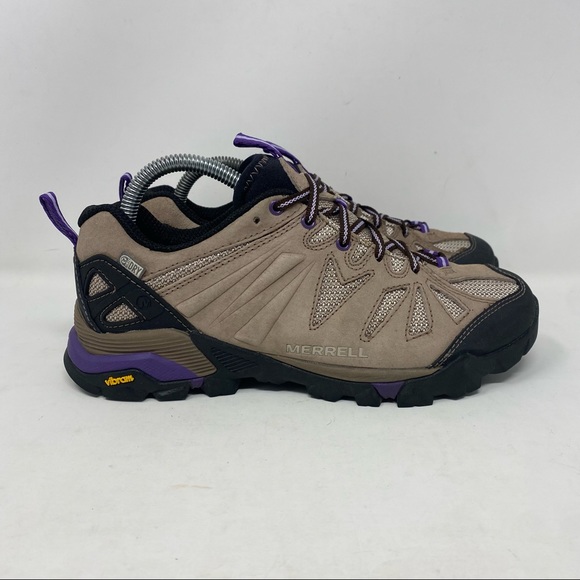 Merrell Shoes | Merrell Vibram Unifly Taupe with Purple Womens Shoes Size 8 | Color: Brown/Purple | Size: 8 | Sneakyclean's Closet